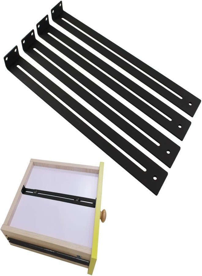 VANROUG Drawer Repair Kit, Furniture Repair Accessory Bracket Middle Mount to Reinforce and Repair Breakage, for Wood/Particleboard/MDF Chest of Drawers - Screws Included - Image 1